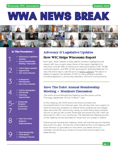 View the latest WWA Newsletter here!